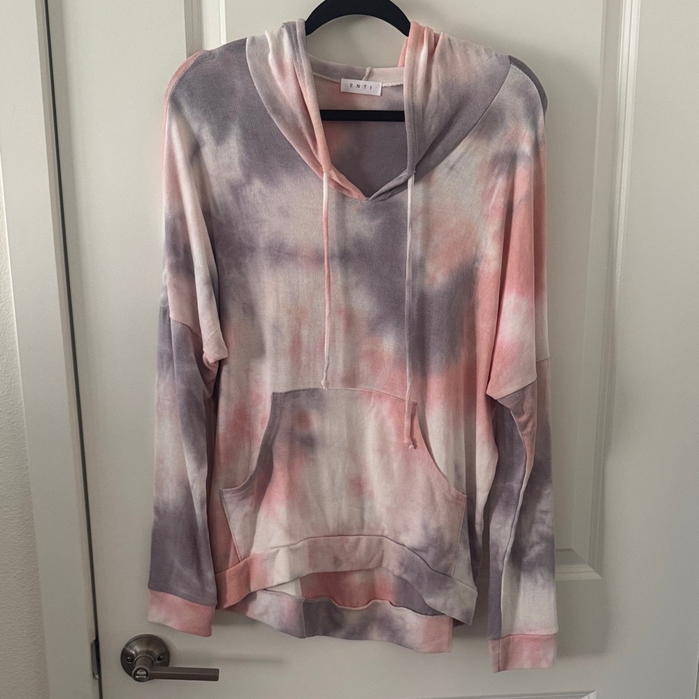 Pastel Tie-Dye Hoodie for Women